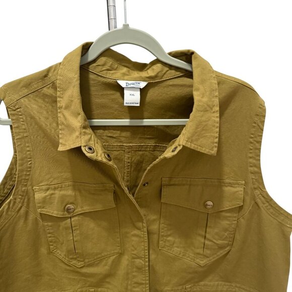 Duluth Trading Co Womens Utility Vest XXL Cotton Blend Rootstock Gardening - Picture 2 of 7
